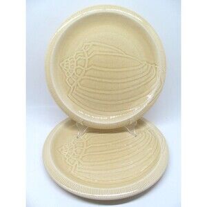 Franciscan Sea Sculptures Sand "The Conch" Set Of Two 10 1/2" Dinner Plates